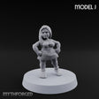 Hula Dancing Halfling Dancer J Miniature for Dungeons and Dragons, Pathfinder or other TTRPGs