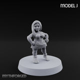 Hula Dancing Halfling Dancer J Miniature for Dungeons and Dragons, Pathfinder or other TTRPGs