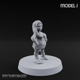 Hula Dancing Halfling Dancer J Miniature for Dungeons and Dragons, Pathfinder or other TTRPGs