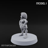 Hula Dancing Halfling Dancer J Miniature for Dungeons and Dragons, Pathfinder or other TTRPGs