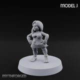 Hula Dancing Halfling Dancer J Miniature for Dungeons and Dragons, Pathfinder or other TTRPGs