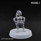 Hula Dancing Halfling Dancer J Miniature for Dungeons and Dragons, Pathfinder or other TTRPGs