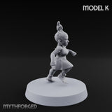 Hula Dancing Halfling Dancer K Miniature for Dungeons and Dragons, Pathfinder or other TTRPGs