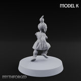 Hula Dancing Halfling Dancer K Miniature for Dungeons and Dragons, Pathfinder or other TTRPGs