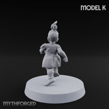 Hula Dancing Halfling Dancer K Miniature for Dungeons and Dragons, Pathfinder or other TTRPGs