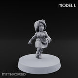 Hula Dancing Halfling Dancer L Miniature for Dungeons and Dragons, Pathfinder or other TTRPGs