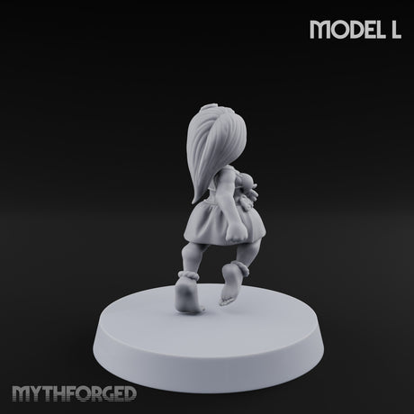 Hula Dancing Halfling Dancer L Miniature for Dungeons and Dragons, Pathfinder or other TTRPGs