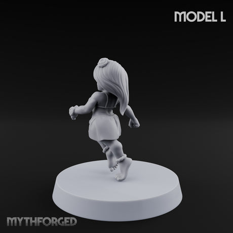 Hula Dancing Halfling Dancer L Miniature for Dungeons and Dragons, Pathfinder or other TTRPGs