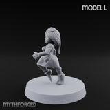 Hula Dancing Halfling Dancer L Miniature for Dungeons and Dragons, Pathfinder or other TTRPGs