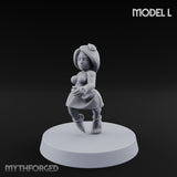 Hula Dancing Halfling Dancer L Miniature for Dungeons and Dragons, Pathfinder or other TTRPGs