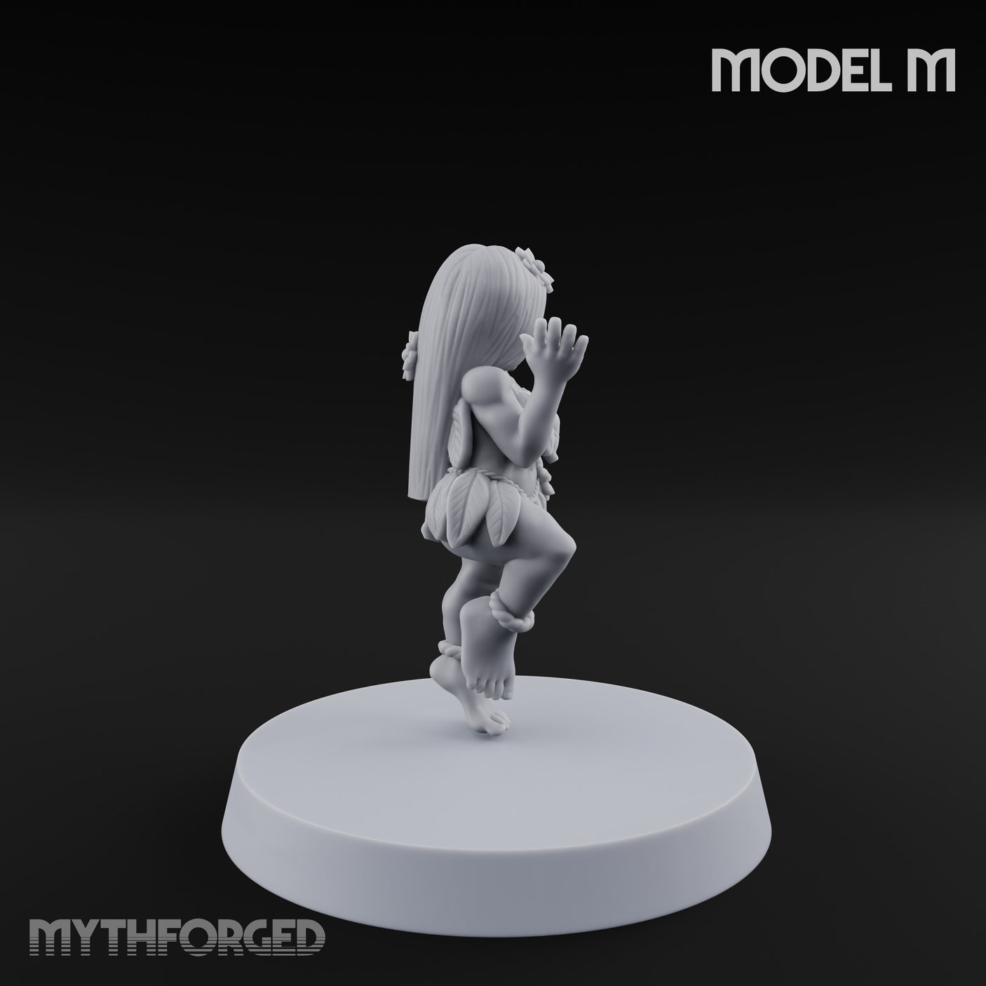 Hula Dancing Halfling Dancer M Miniature for Dungeons and Dragons, Pathfinder or other TTRPGs