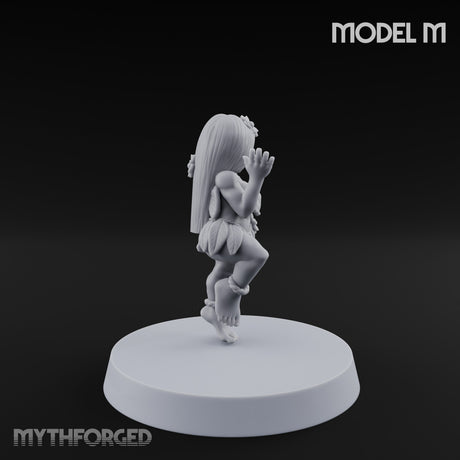 Hula Dancing Halfling Dancer M Miniature for Dungeons and Dragons, Pathfinder or other TTRPGs