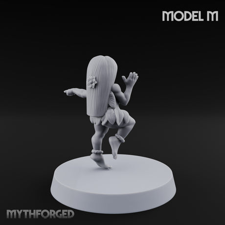 Hula Dancing Halfling Dancer M Miniature for Dungeons and Dragons, Pathfinder or other TTRPGs