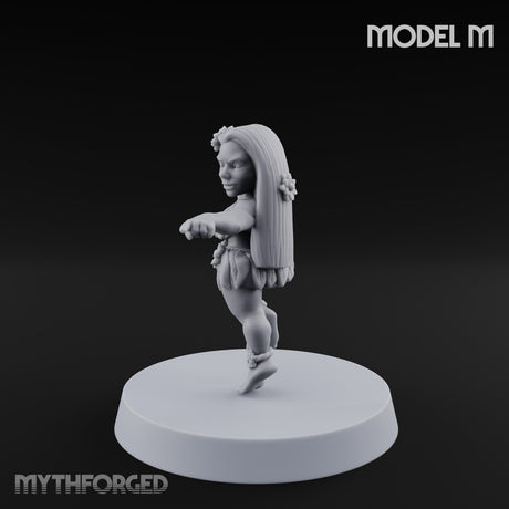 Hula Dancing Halfling Dancer M Miniature for Dungeons and Dragons, Pathfinder or other TTRPGs