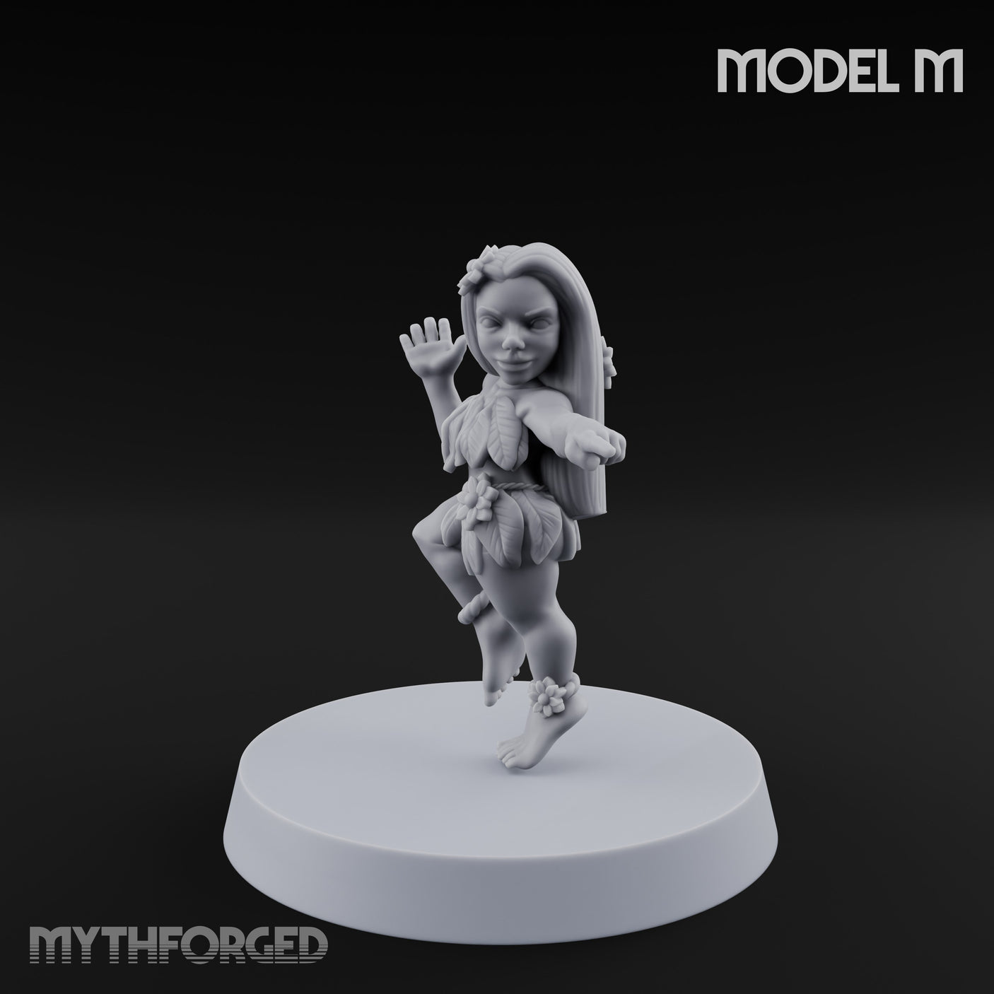 Hula Dancing Halfling Dancer M Miniature for Dungeons and Dragons, Pathfinder or other TTRPGs
