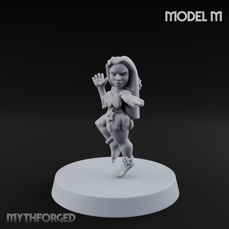 Hula Dancing Halfling Dancer M Miniature for Dungeons and Dragons, Pathfinder or other TTRPGs