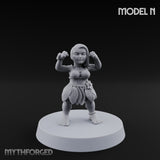 Hula Dancing Halfling Dancer N Miniature for Dungeons and Dragons, Pathfinder or other TTRPGs