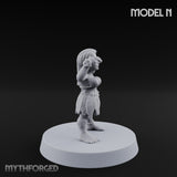 Hula Dancing Halfling Dancer N Miniature for Dungeons and Dragons, Pathfinder or other TTRPGs