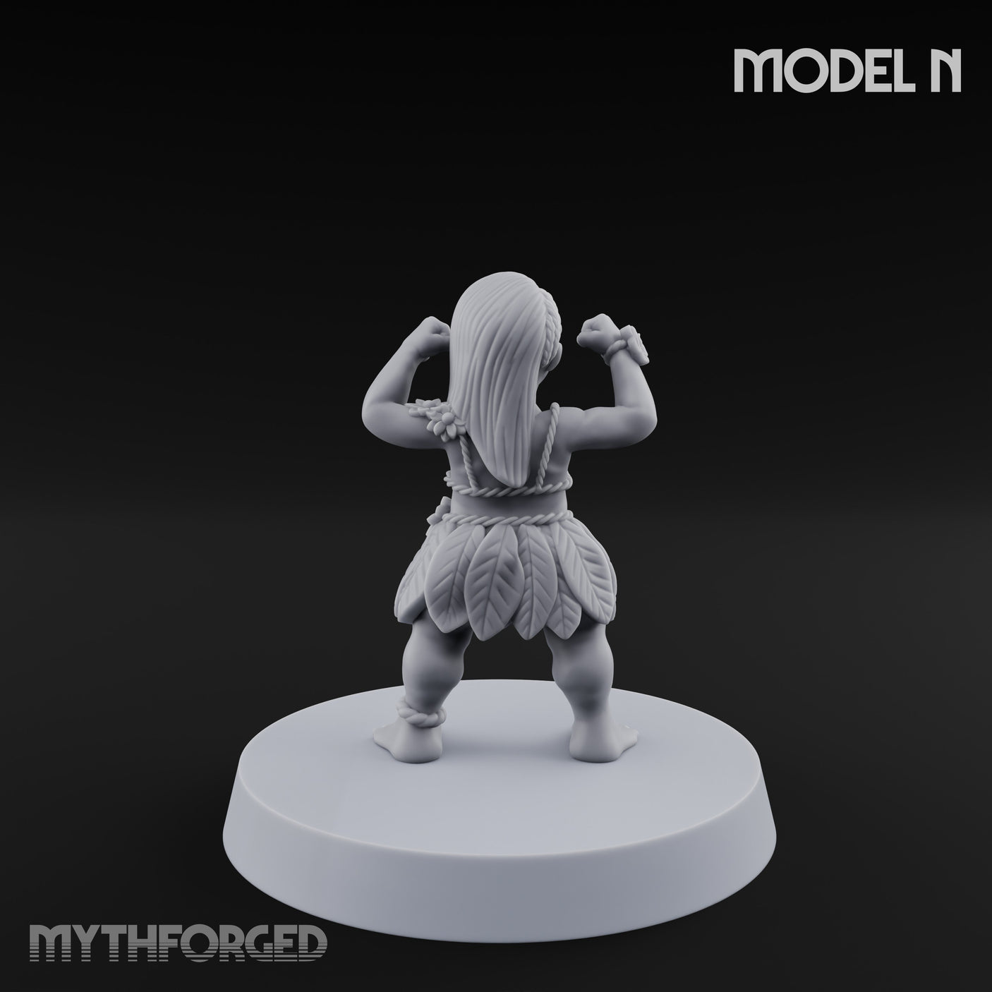 Hula Dancing Halfling Dancer N Miniature for Dungeons and Dragons, Pathfinder or other TTRPGs