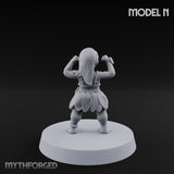 Hula Dancing Halfling Dancer N Miniature for Dungeons and Dragons, Pathfinder or other TTRPGs