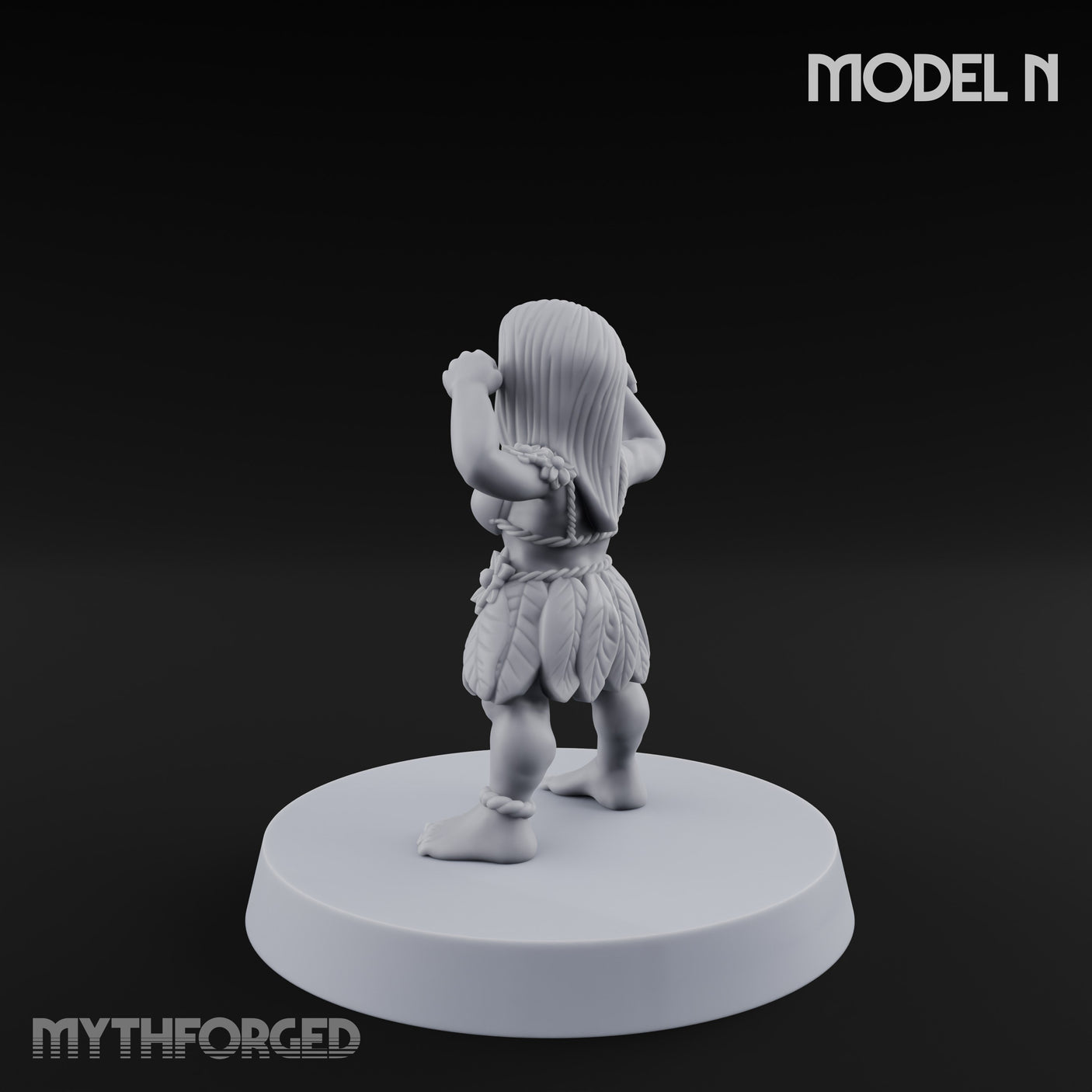 Hula Dancing Halfling Dancer N Miniature for Dungeons and Dragons, Pathfinder or other TTRPGs