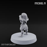 Hula Dancing Halfling Dancer N Miniature for Dungeons and Dragons, Pathfinder or other TTRPGs