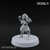 Hula Dancing Halfling Dancer N Miniature for Dungeons and Dragons, Pathfinder or other TTRPGs