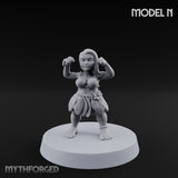 Hula Dancing Halfling Dancer N Miniature for Dungeons and Dragons, Pathfinder or other TTRPGs