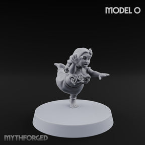 Hula Dancing Halfling Dancer O Miniature for Dungeons and Dragons, Pathfinder or other TTRPGs
