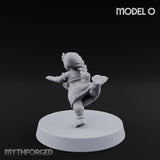 Hula Dancing Halfling Dancer O Miniature for Dungeons and Dragons, Pathfinder or other TTRPGs