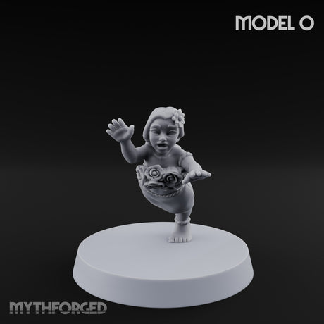 Hula Dancing Halfling Dancer O Miniature for Dungeons and Dragons, Pathfinder or other TTRPGs