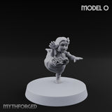 Hula Dancing Halfling Dancer O Miniature for Dungeons and Dragons, Pathfinder or other TTRPGs