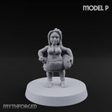 Hula Dancing Halfling Dancer P Miniature for Dungeons and Dragons, Pathfinder or other TTRPGs