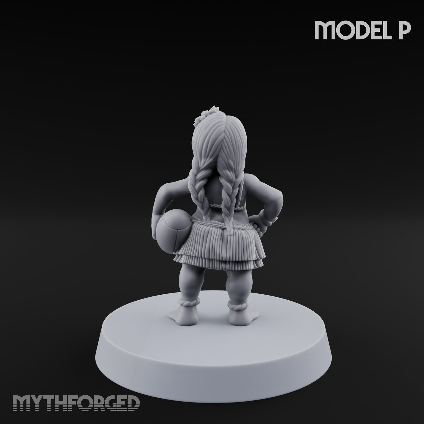Hula Dancing Halfling Dancer P Miniature for Dungeons and Dragons, Pathfinder or other TTRPGs