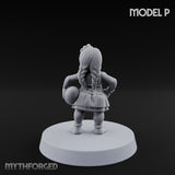 Hula Dancing Halfling Dancer P Miniature for Dungeons and Dragons, Pathfinder or other TTRPGs