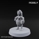 Hula Dancing Halfling Dancer P Miniature for Dungeons and Dragons, Pathfinder or other TTRPGs