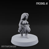 Hula Dancing Halfling Fantasy Football Team Miniature for Dungeons and Dragons, Pathfinder or other TTRPGs