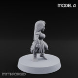 Hula Dancing Halfling Fantasy Football Team Miniature for Dungeons and Dragons, Pathfinder or other TTRPGs