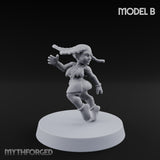 Hula Dancing Halfling Fantasy Football Team Miniature for Dungeons and Dragons, Pathfinder or other TTRPGs