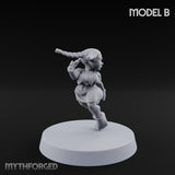 Hula Dancing Halfling Fantasy Football Team Miniature for Dungeons and Dragons, Pathfinder or other TTRPGs