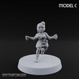 Hula Dancing Halfling Fantasy Football Team Miniature for Dungeons and Dragons, Pathfinder or other TTRPGs
