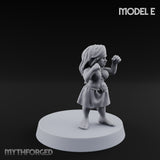 Hula Dancing Halfling Fantasy Football Team Miniature for Dungeons and Dragons, Pathfinder or other TTRPGs
