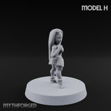 Hula Dancing Halfling Fantasy Football Team Miniature for Dungeons and Dragons, Pathfinder or other TTRPGs