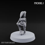 Hula Dancing Halfling Fantasy Football Team Miniature for Dungeons and Dragons, Pathfinder or other TTRPGs