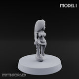 Hula Dancing Halfling Fantasy Football Team Miniature for Dungeons and Dragons, Pathfinder or other TTRPGs