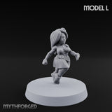 Hula Dancing Halfling Fantasy Football Team Miniature for Dungeons and Dragons, Pathfinder or other TTRPGs