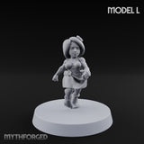 Hula Dancing Halfling Fantasy Football Team Miniature for Dungeons and Dragons, Pathfinder or other TTRPGs