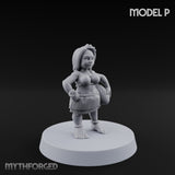 Hula Dancing Halfling Fantasy Football Team Miniature for Dungeons and Dragons, Pathfinder or other TTRPGs