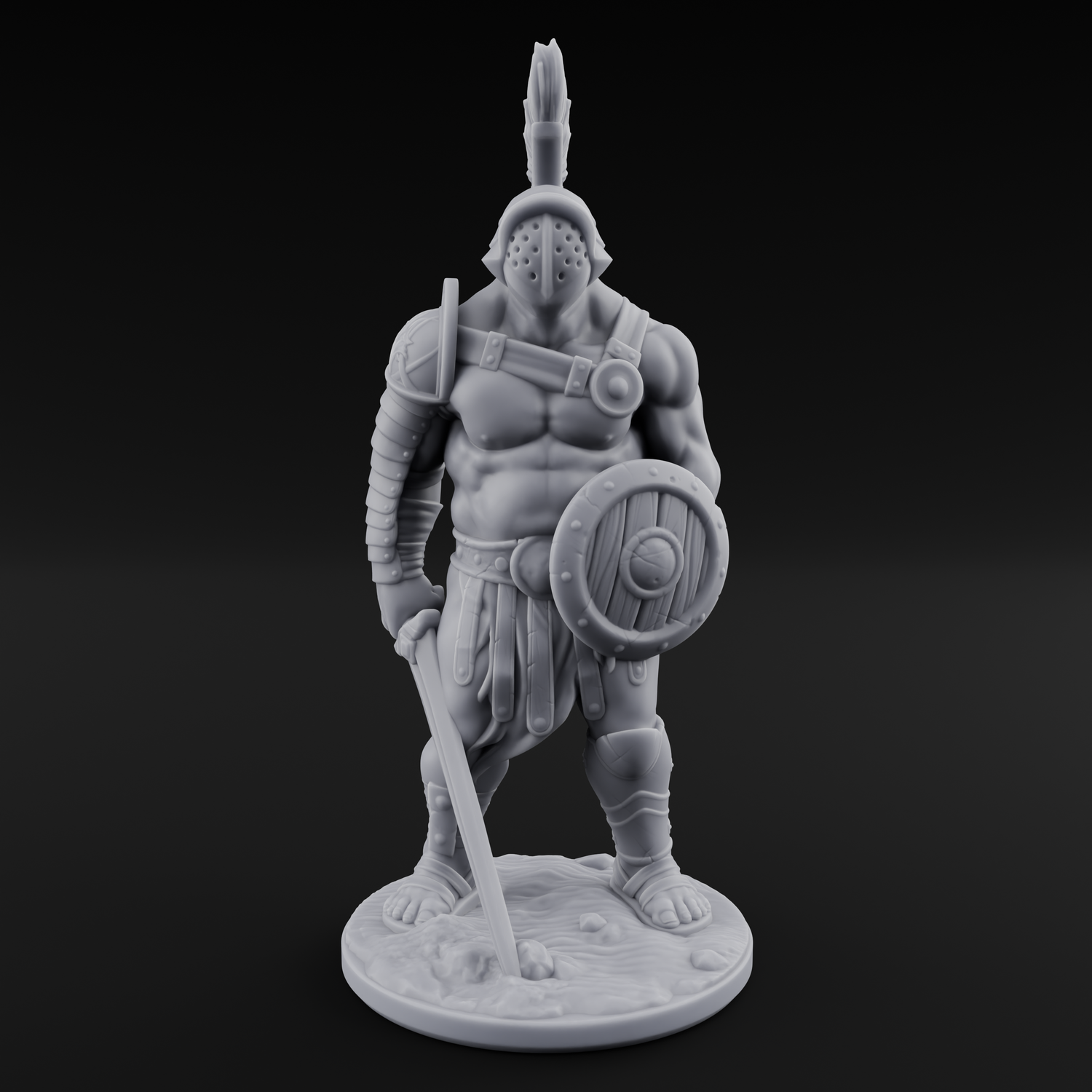 Sword Dragging Human Gladiator A Miniature for Dungeons and Dragons, Pathfinder or other TTRPGs