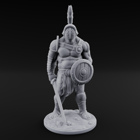 Sword Dragging Human Gladiator A Miniature for Dungeons and Dragons, Pathfinder or other TTRPGs
